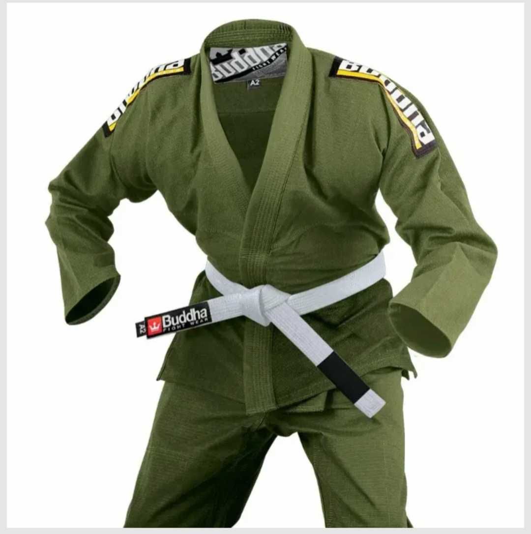 Kimono Jiu Jitsu Tatami Nova Absolute Khaki + Faixa branca