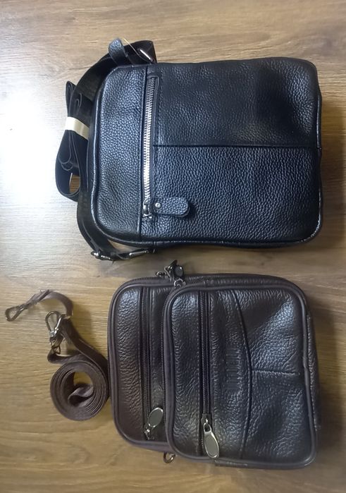 Мужские сумки через плече  натуральная кожа новые