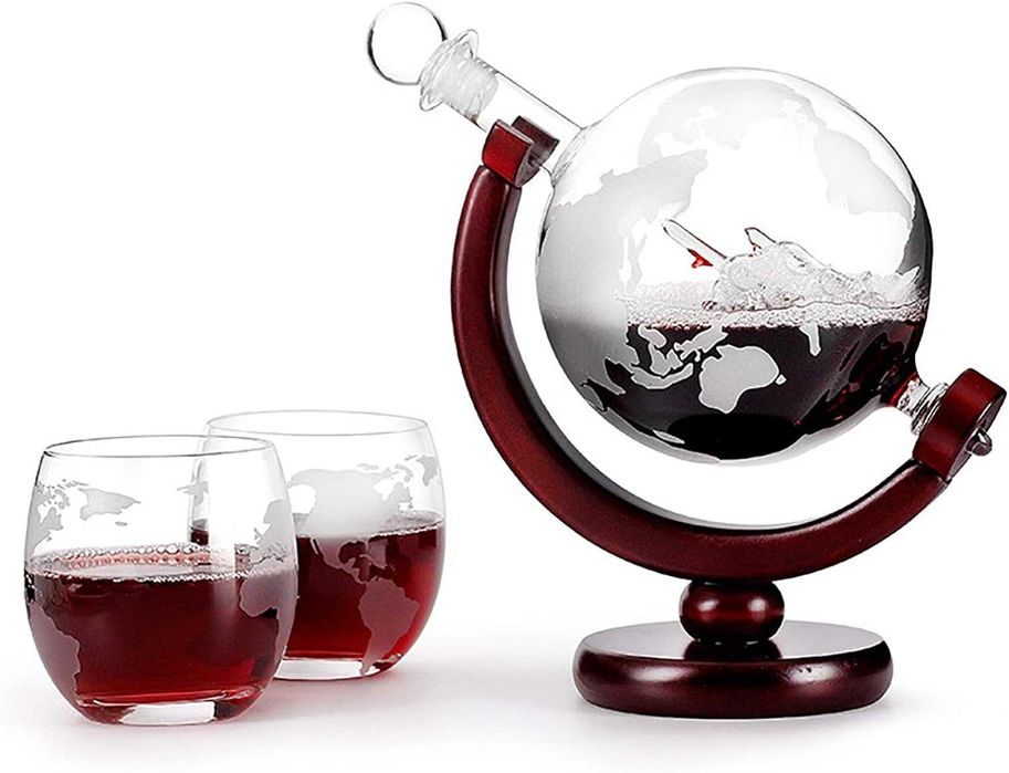 globus do whisky na prezent karafka ozdobny