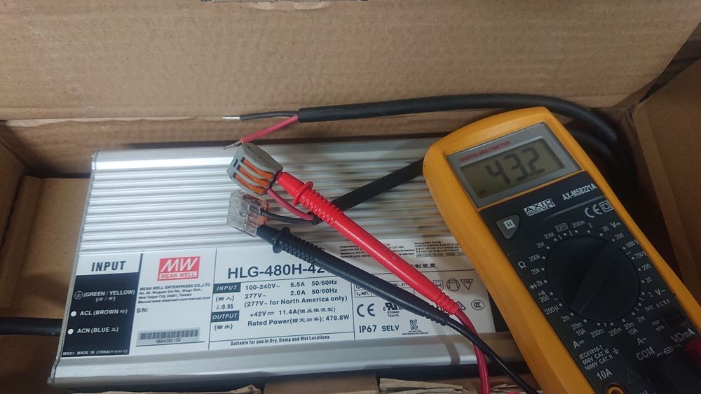 HLG-480H-42 zasilacz LED 480W 42V 11.4A Mean Well
