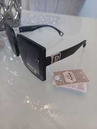 Okulary przeciwsłoneczne czarne z brokatem
