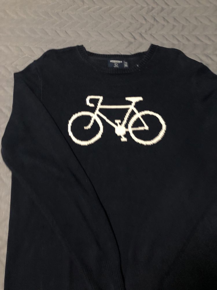 Camisola malha grossa azul