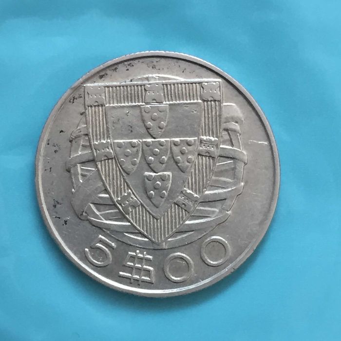 5 Escudos 1947 - prata