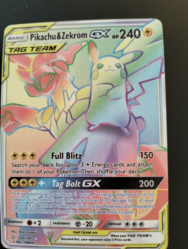 Karta Pokemon Pikachu&zekrom