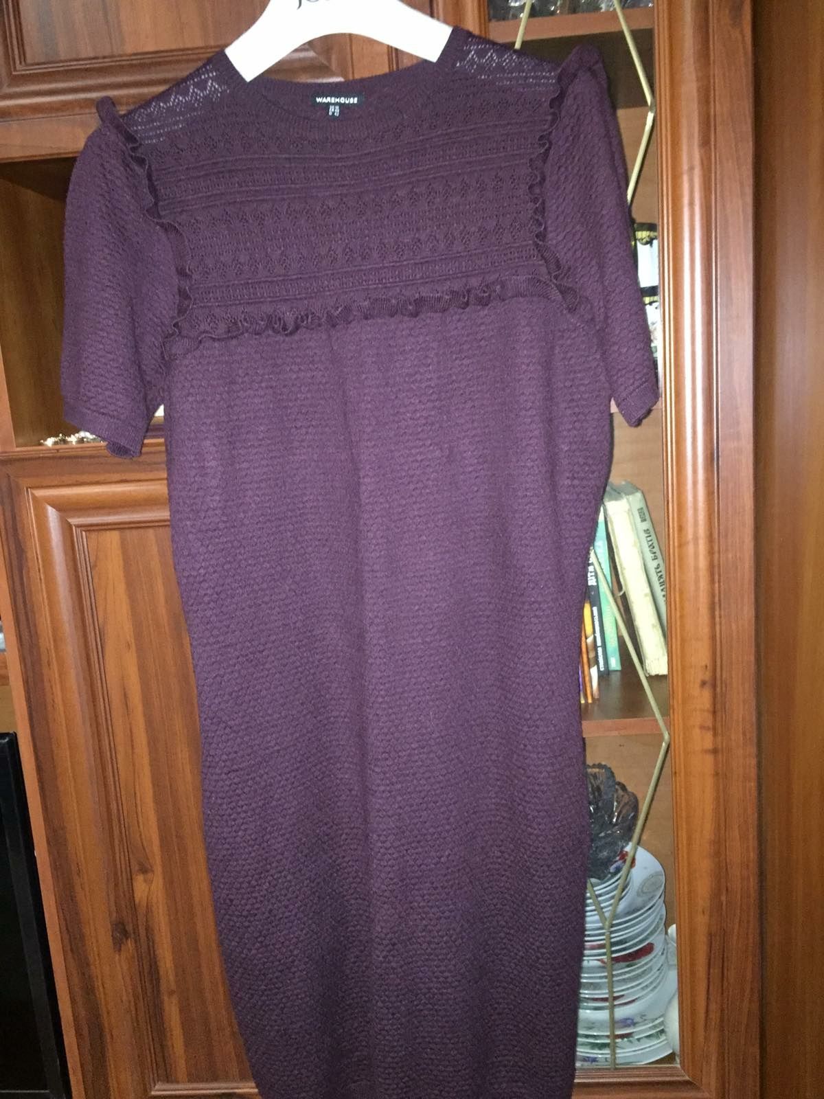 Платье плаття фирма вискоза полиамид цвет баклажан р.48-50-52-54
