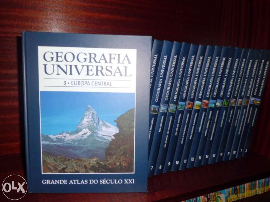 Enciclopédia Geografia Universal 18 livros, coleção completa