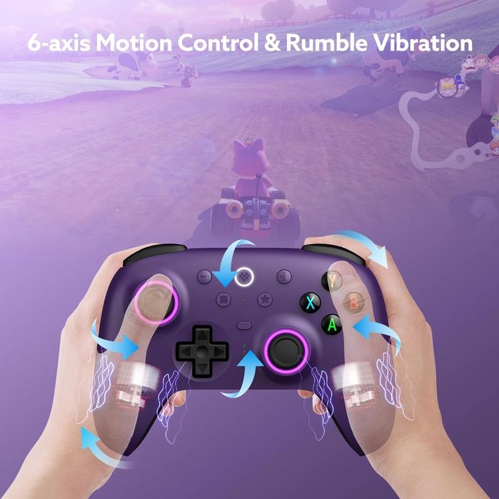 Kontroler 8Bitdo Ultimate 2 2.4G do PC i Android - Fioletowy
