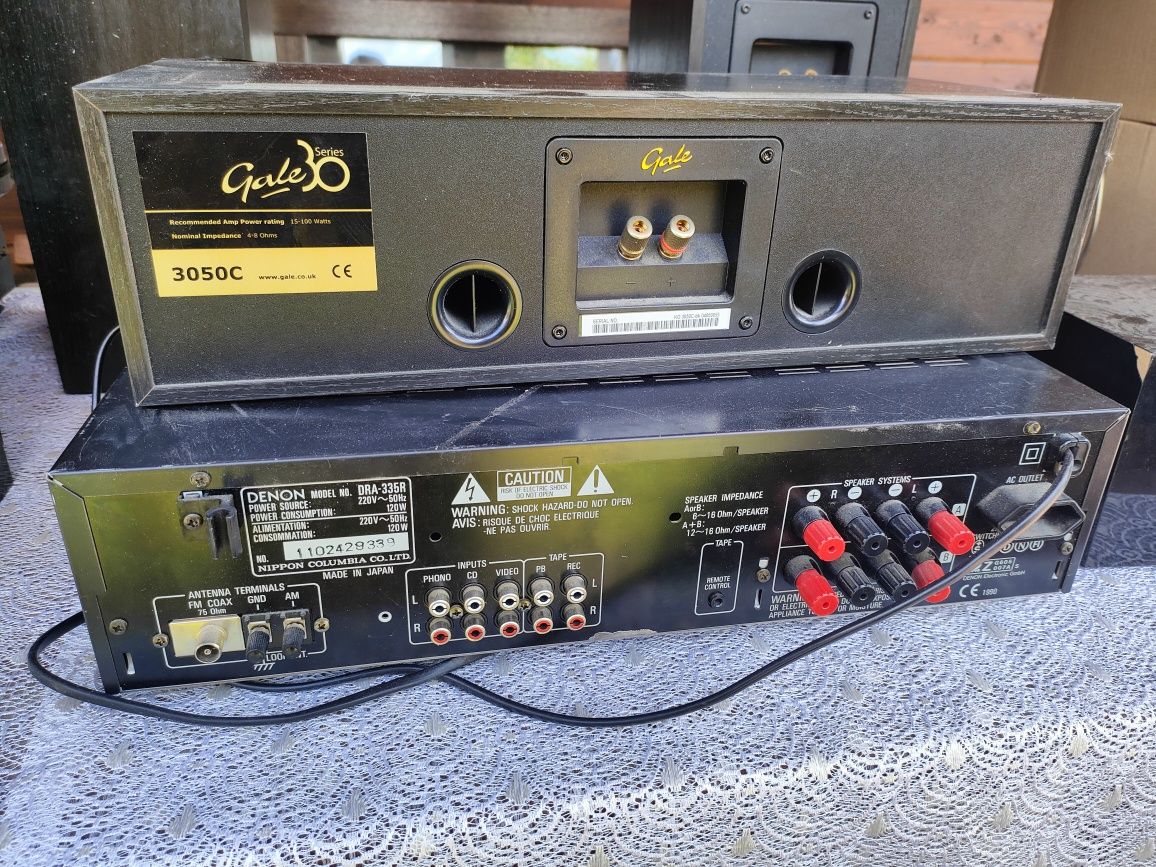 Zestaw głośników amplituner wzmacniacz Denon DRA 335R