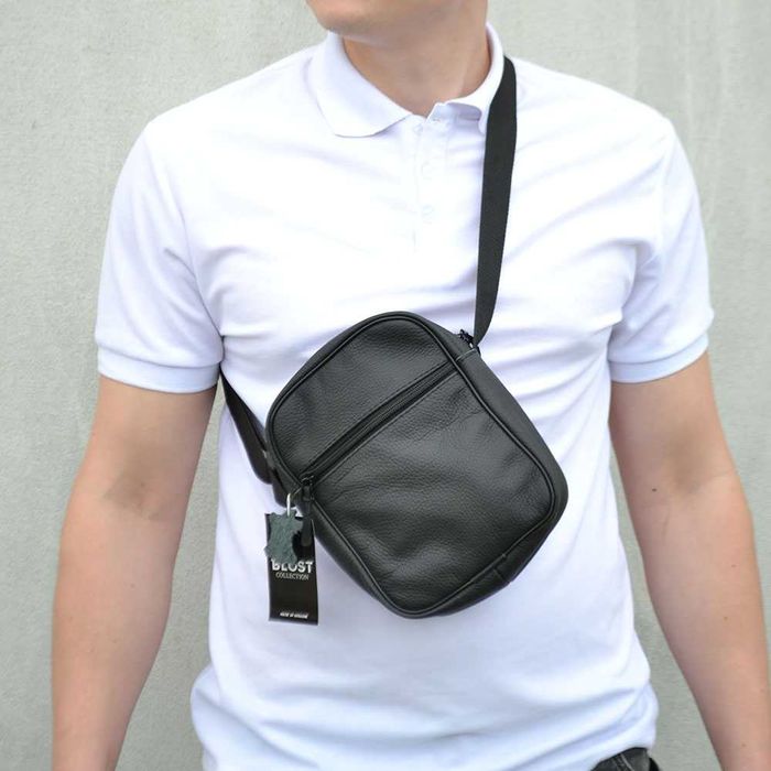 Якісна чоловіча сумка з натуральної шкіри