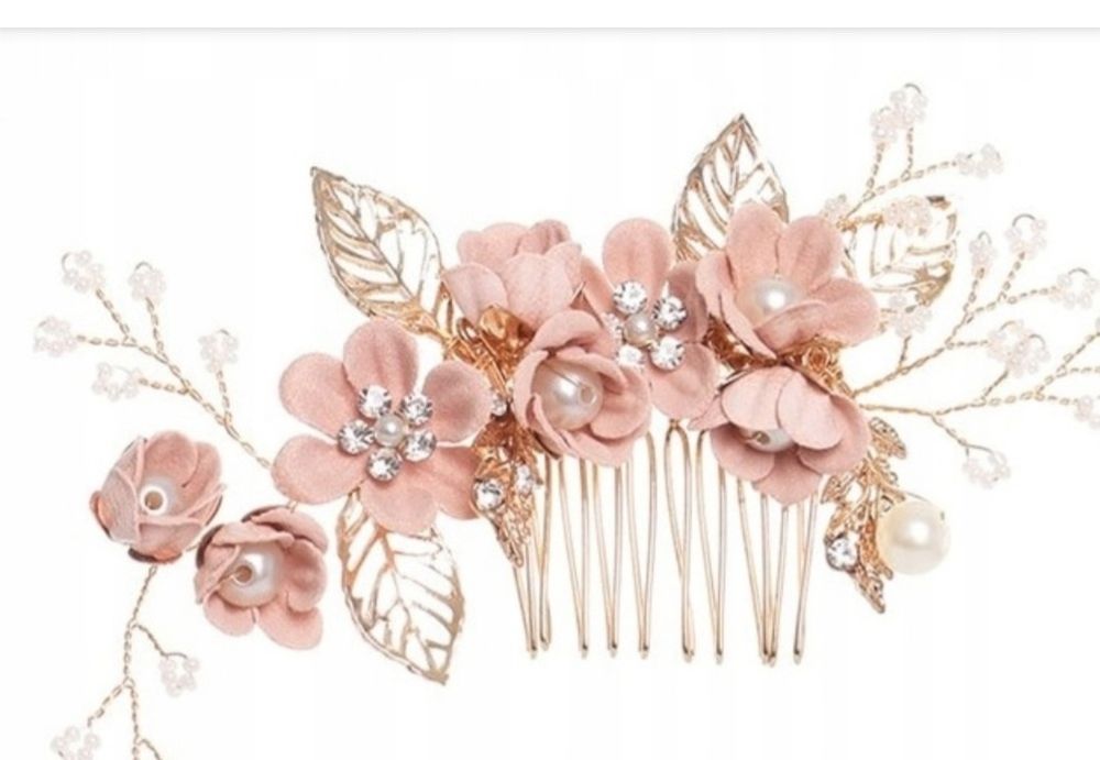 Piękny, różowy, grzebyk do włosów
