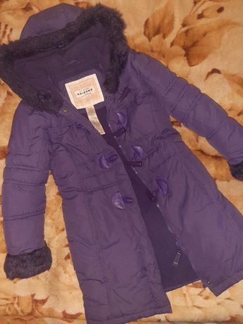 Зимнее Пальто 122см зимова куртка пуховик курточка зима +подарок хомут