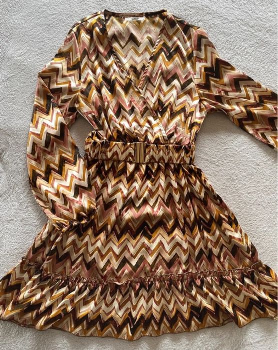 vestido vintage retro geometrico