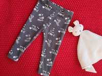 Pepco So Cute szare legginsy z napisami 80cm 9-12m.