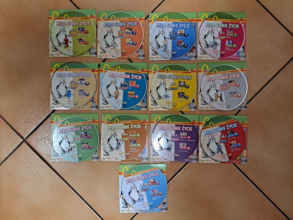 Serial dla dzieci Było sobie życie płyty VCD 13 sztuk odcinki 1-26