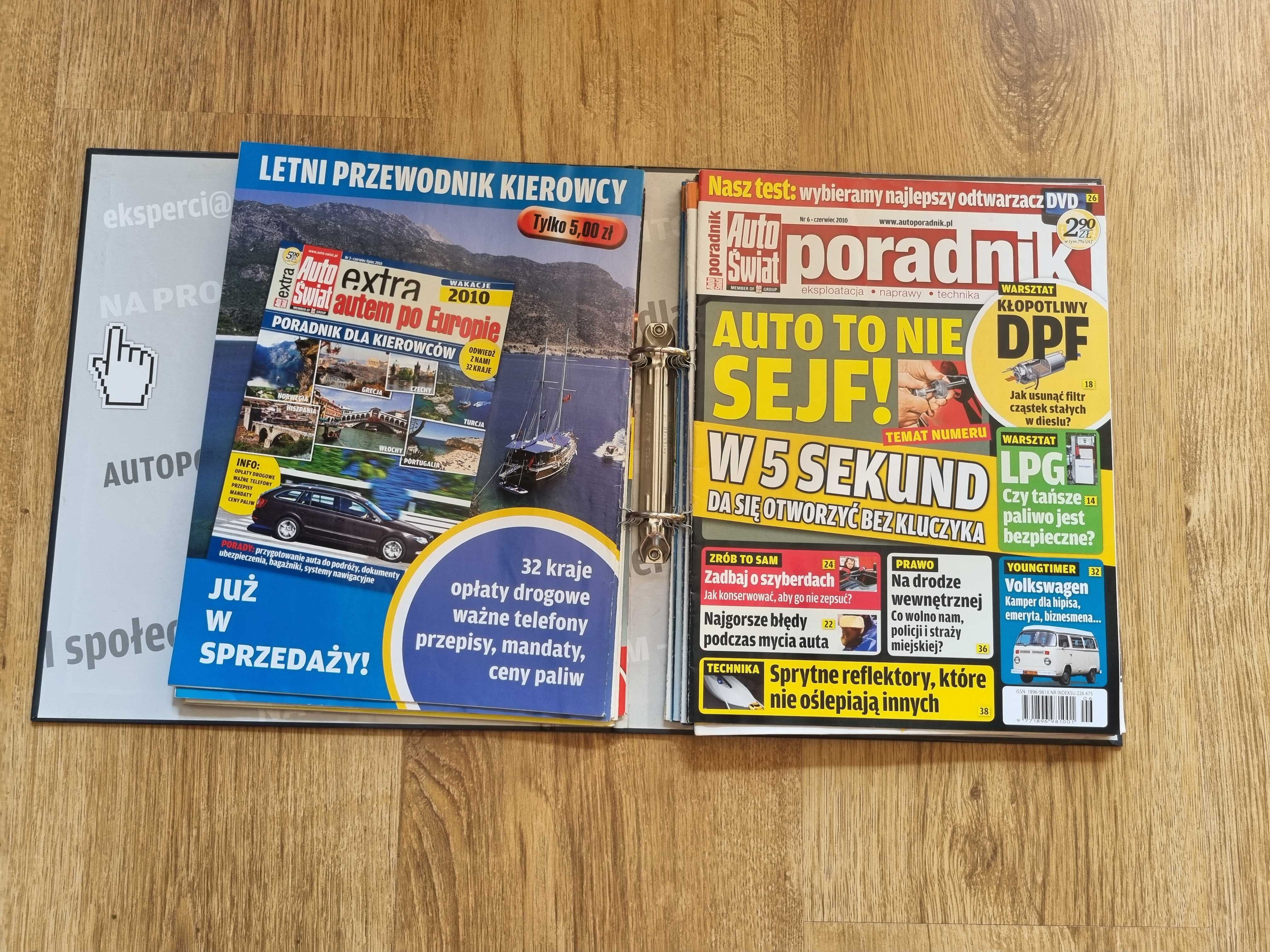14 szt Auto Świat Poradnik SEGREGATOR  2010 rocznik (12) + 2009 (2)