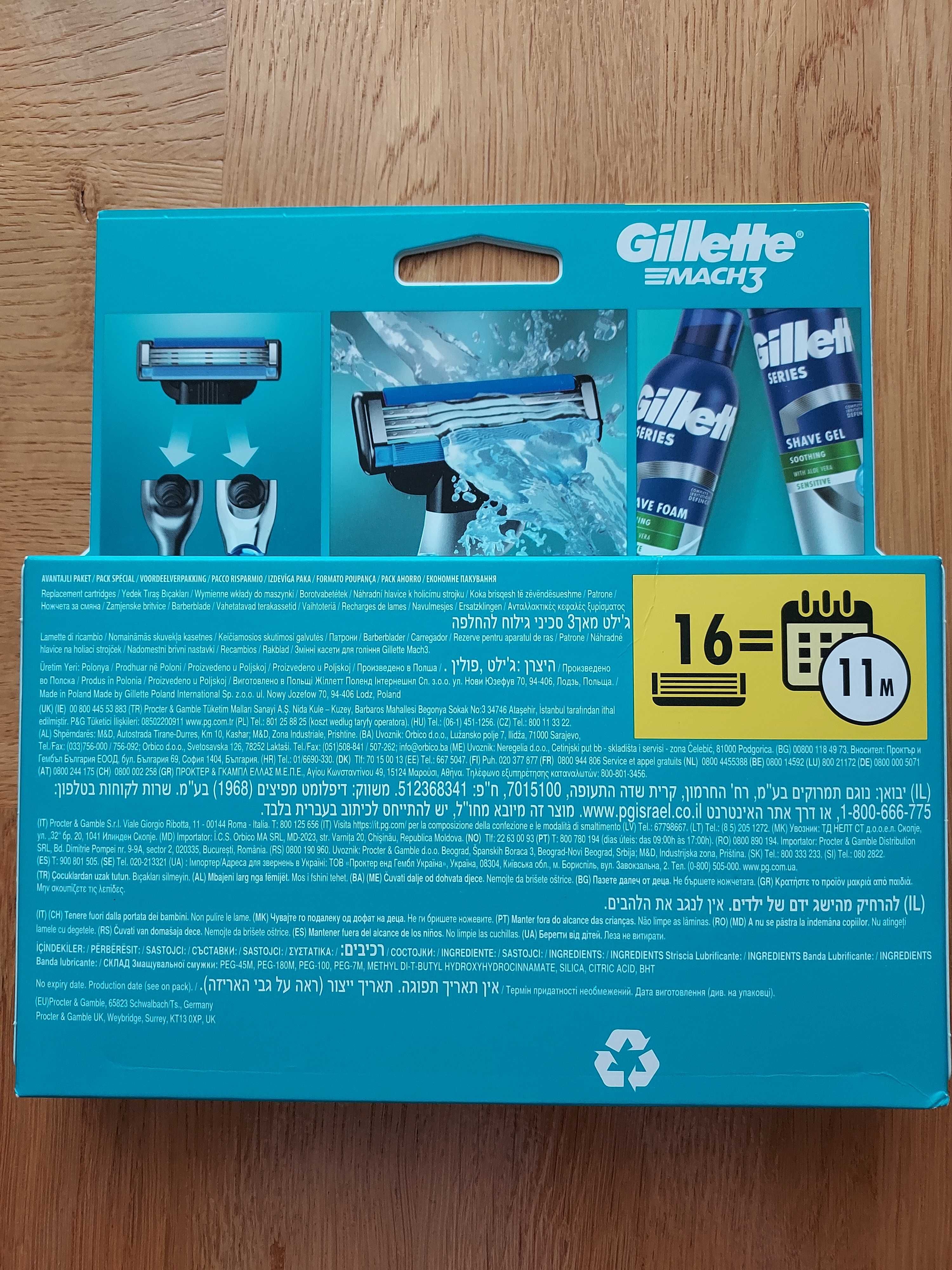 Wkłady do maszynki Gillette Mach 3