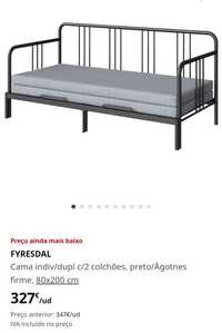 Cama de ferro/aço preta solteiro ou casal FYRESDAL IKEA NOVA
Day-bed f