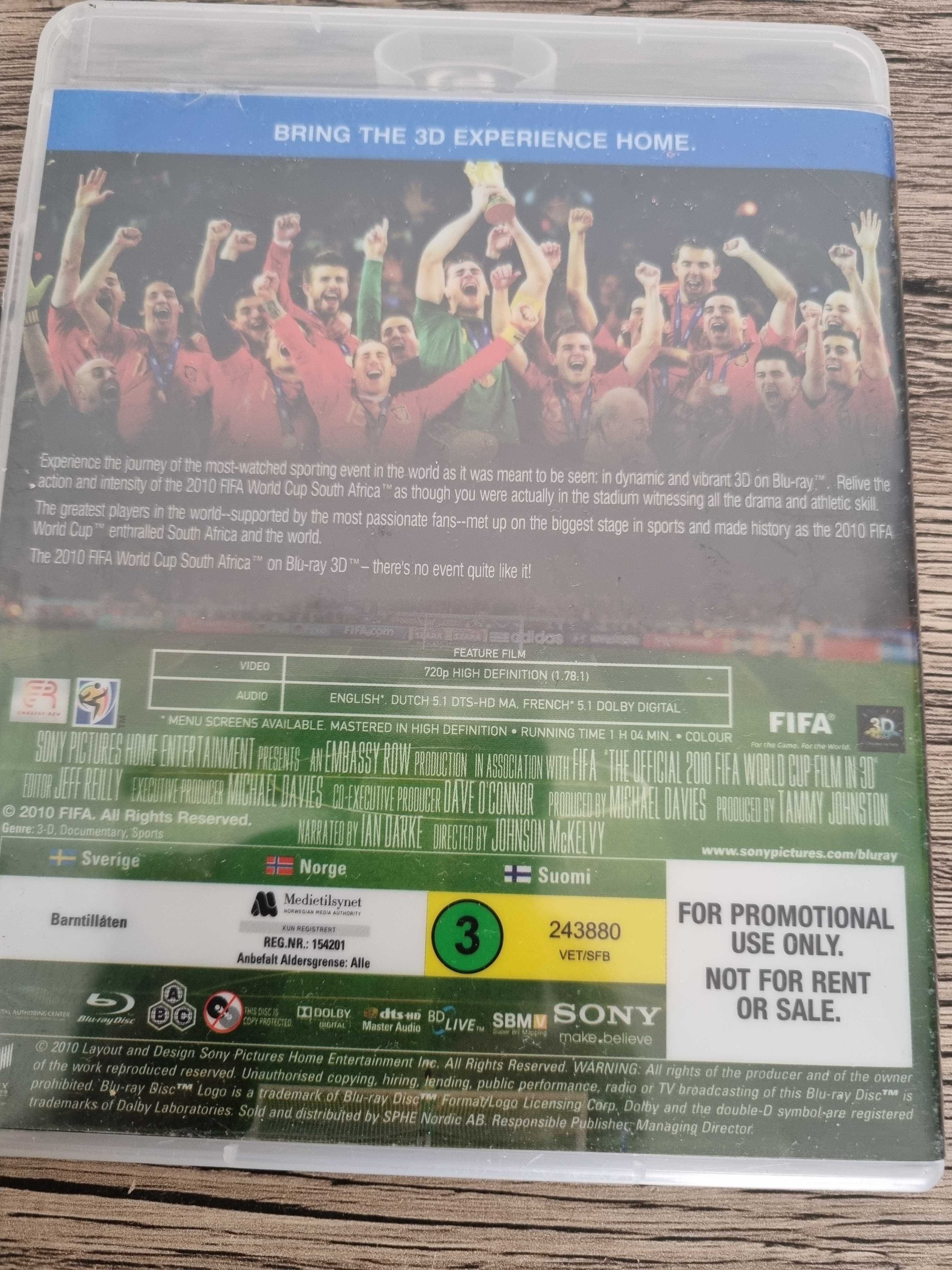 Film world cup 3d the official 2010 fifa blu- ray