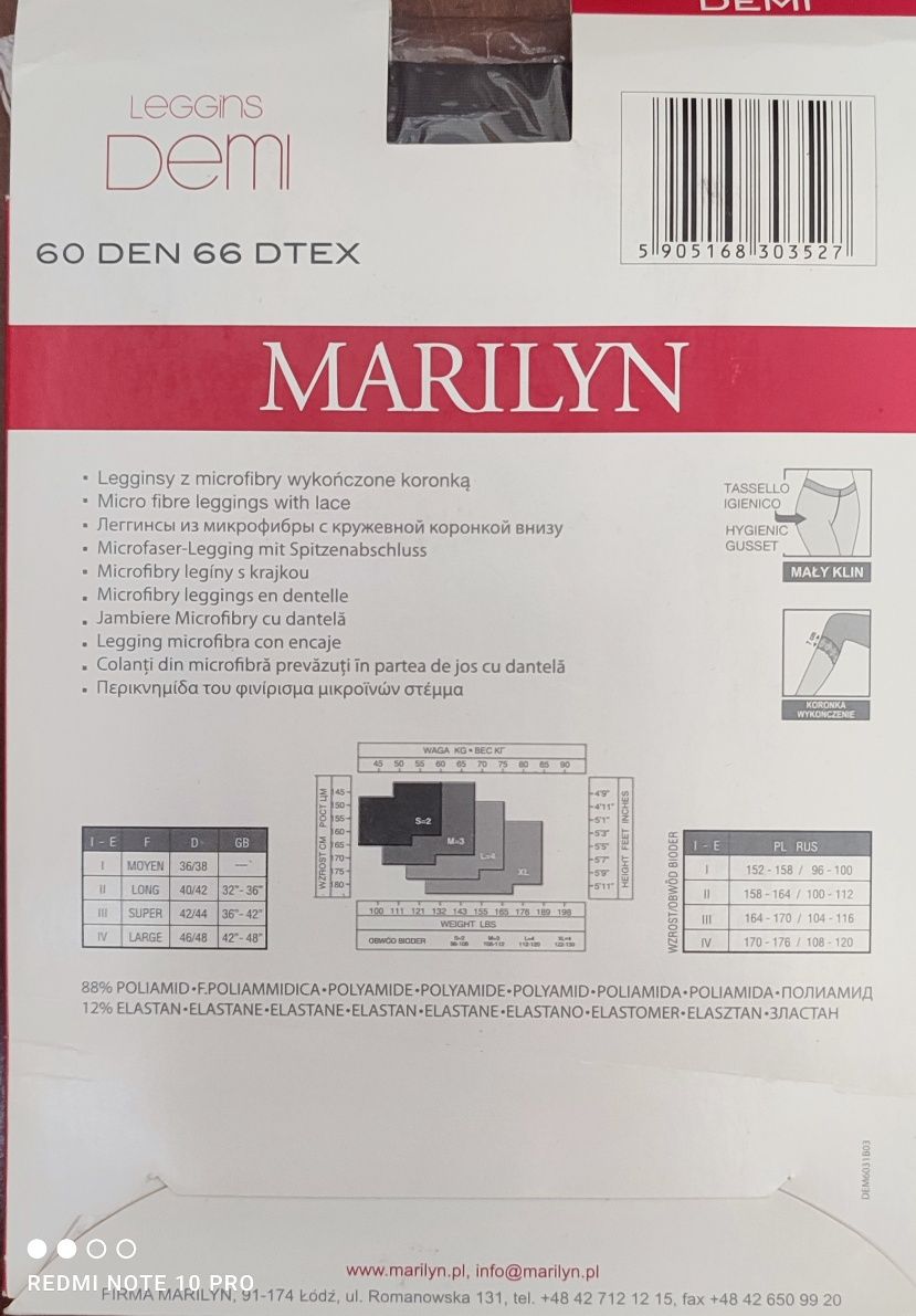 Legginsy Marilyn rozm.1-2.   0239
