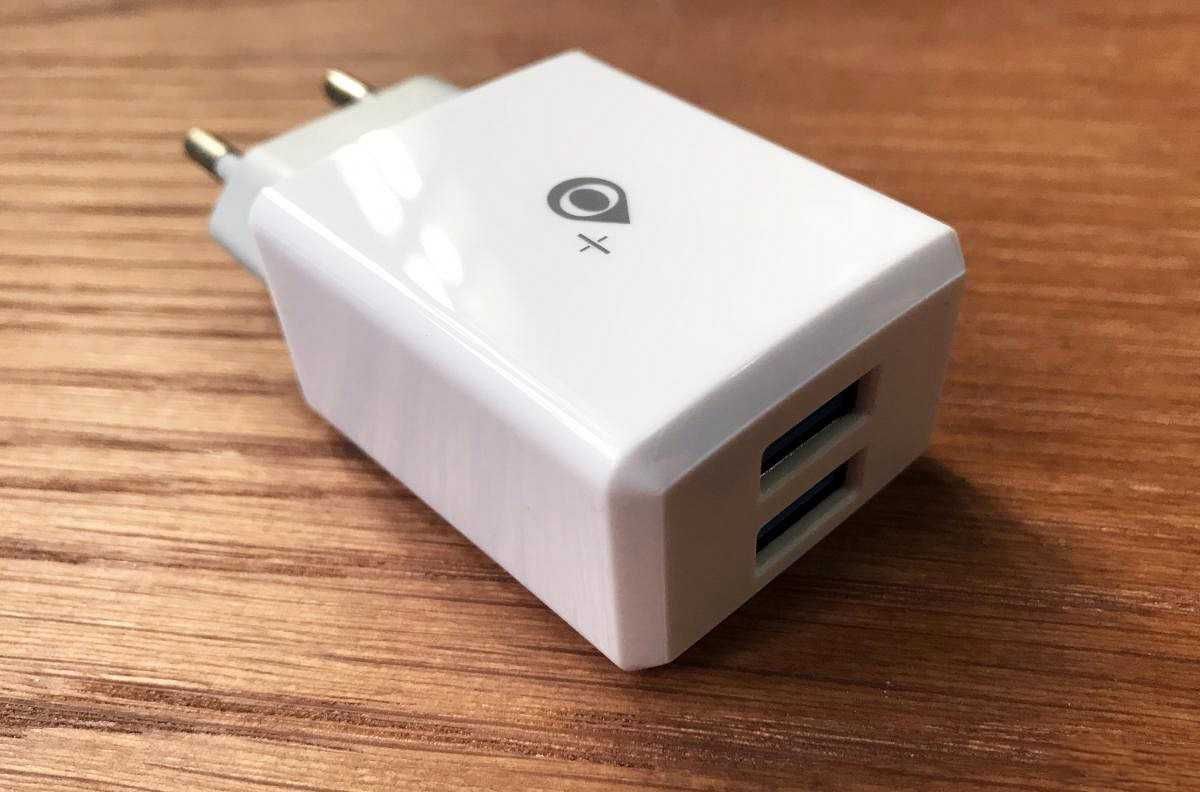 Carregador com 2 USB (5V / 2.4A) - Carregador de parede Fast Charging