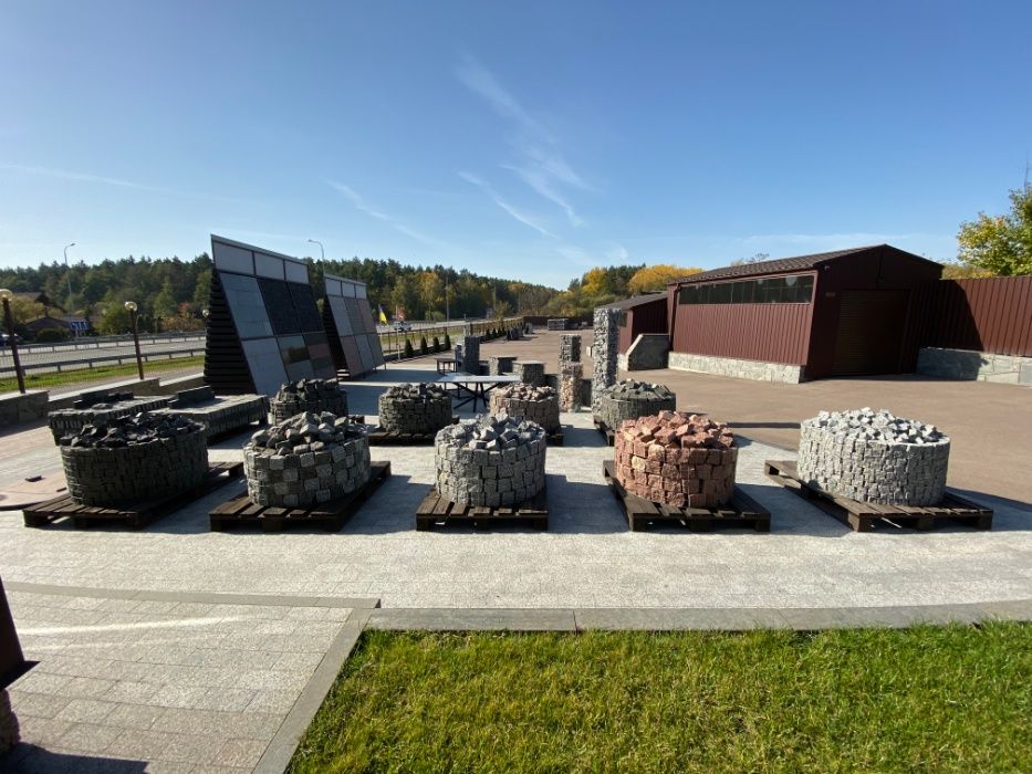 Гранитная Брусчатка термо Лабрадорит, бруківка гранітна