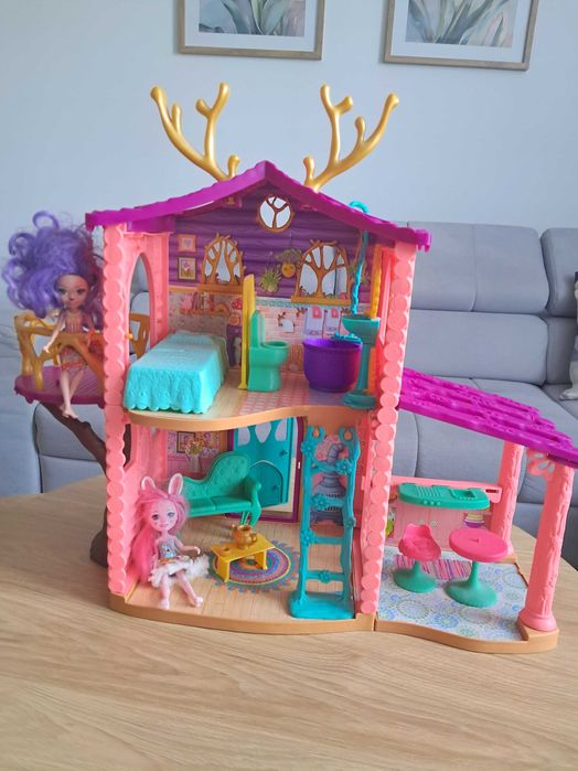 Duży domek jelonków oraz statek Enchantimals 3 lalki