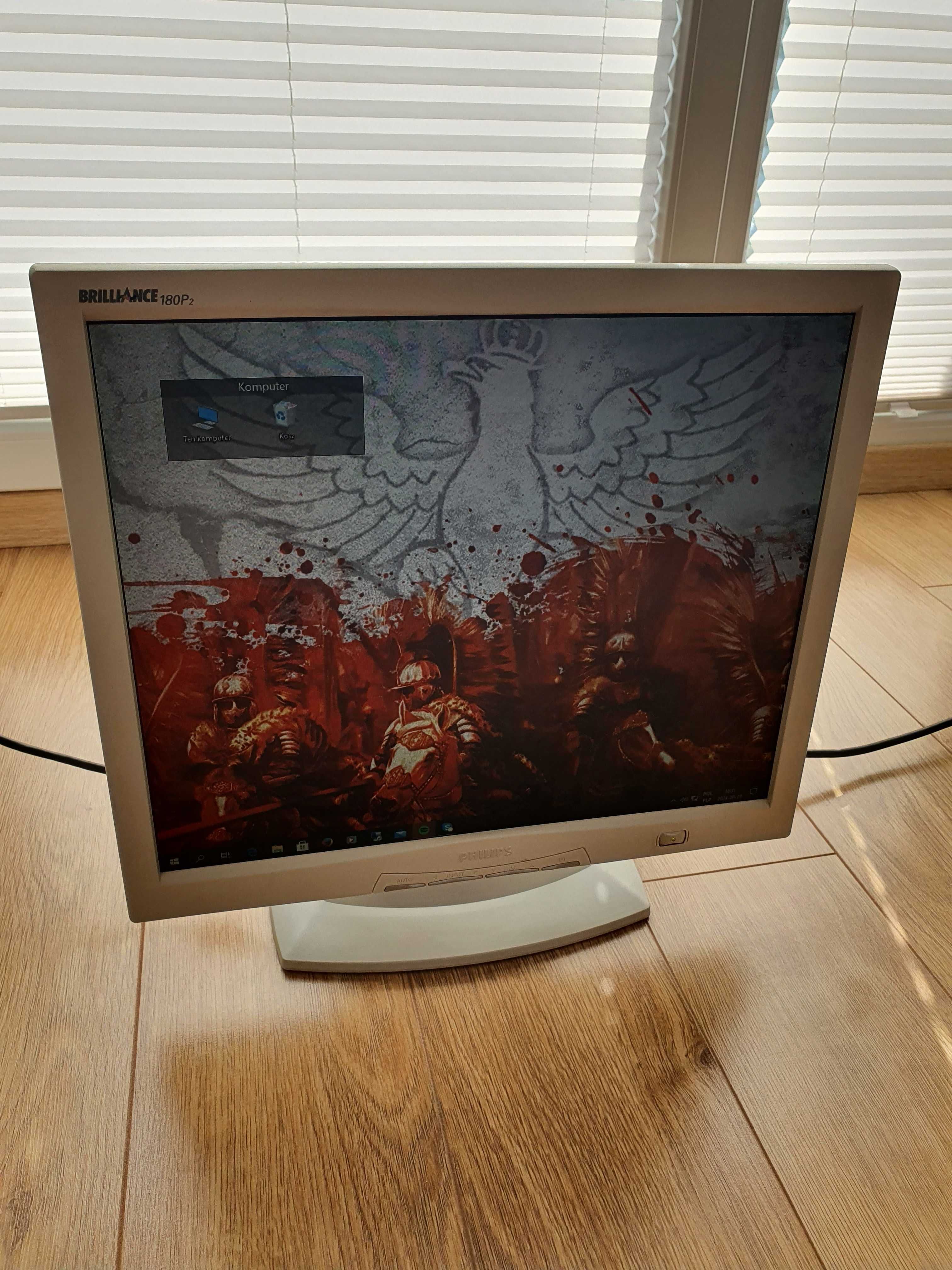 Monitor LCD Philips 180P2 18'' 1280x1024 HUB USB 4xUSB 2.0 Biały