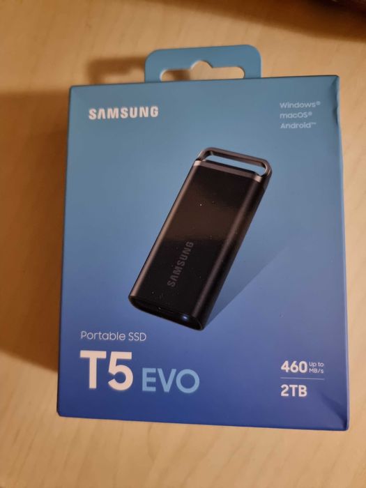 Nowy,
Przenośny, dysk SSD Samsung T5 EVO Maly,lekki,  2TB, USB-C