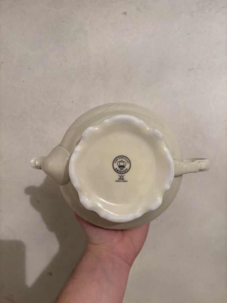 Serwis kremowy Kristoff Fryderyka cream porcelana wałbrzych