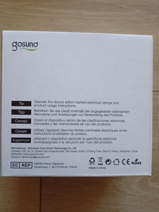Inteligentna żarówka LED Gosund RGB WB4 E27 8W WIFI Regulacja jasności