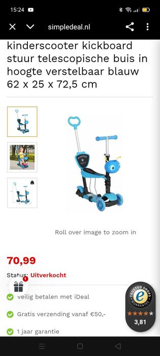 Patinete 79€+Artigos. Oportunidades