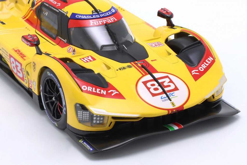 Model 1:18 Bburago Ferrari 499P #83 WEC Qatar 2024 Kubica/Shwartzman
