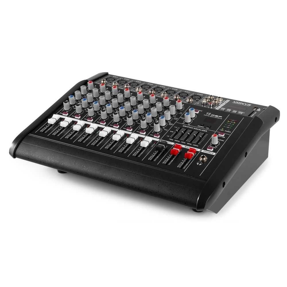 Powermikser Vonyx AM8A 8 kanałów USB Phantom +48V