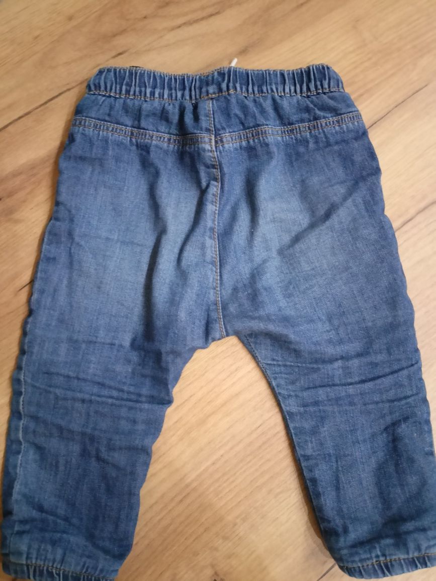 Dwie pary spodni ocieplanych # sztruks # jeans