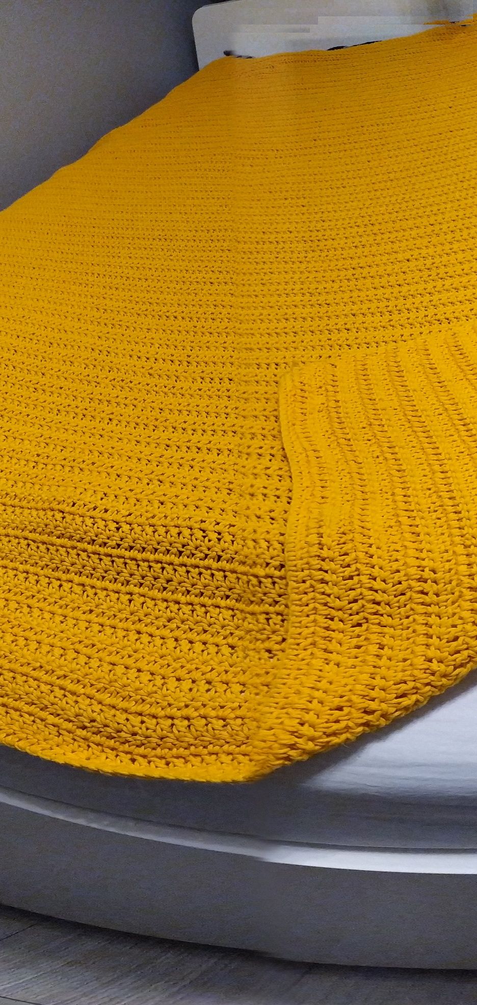 Narzuta, koc, kapa ze sznurka bawełnianego 2 mm, szydełko, handmade