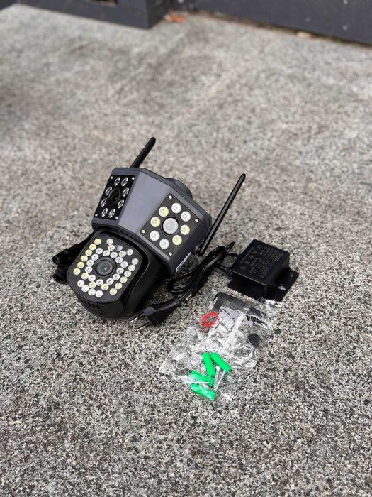 Камера відеоспостереження 9MP вулична WiFi PTZ потрійна вайфай IPC360