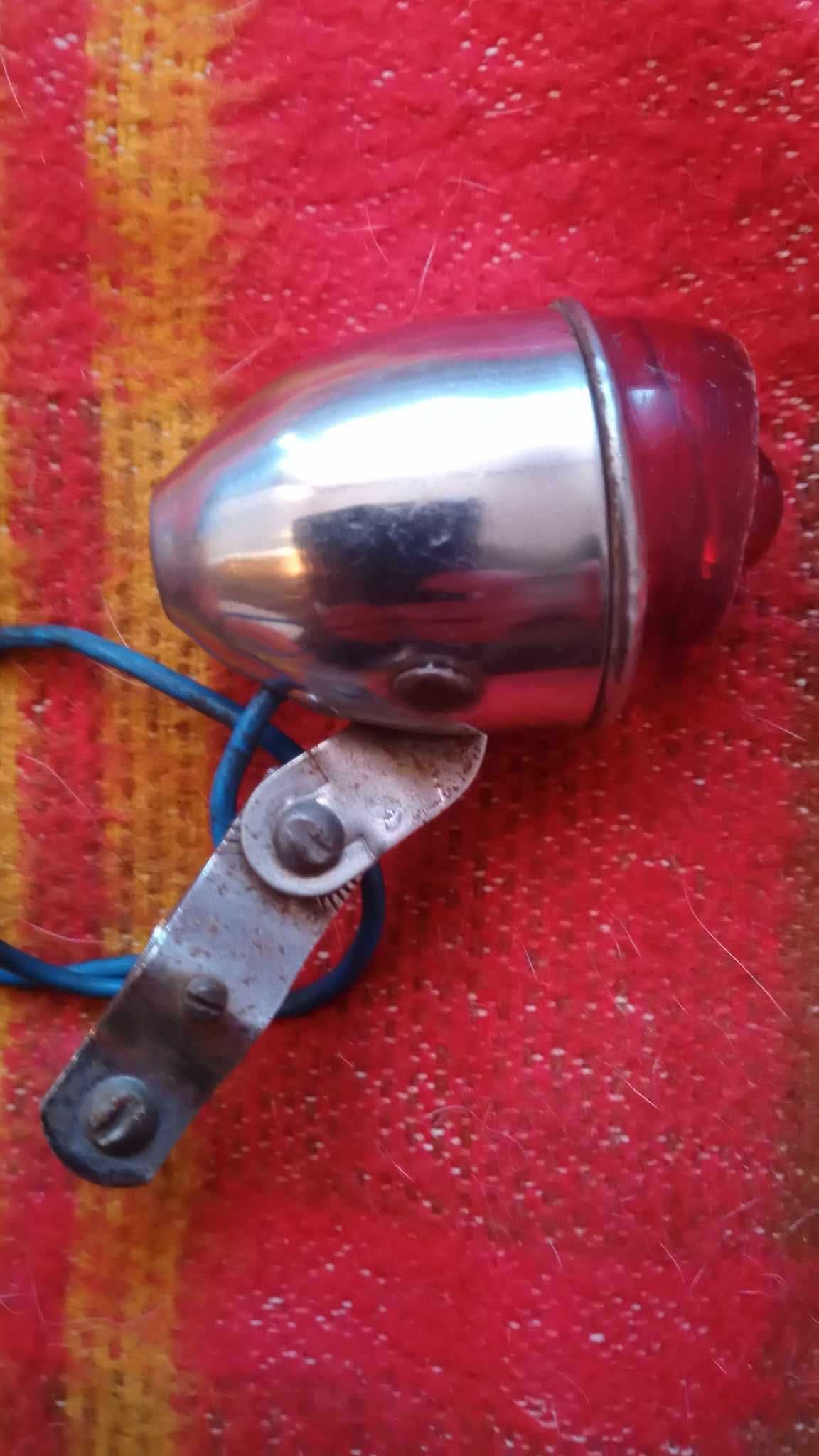 Stara lampa lampka rowerowa zzr/prl/chrom/unikat.