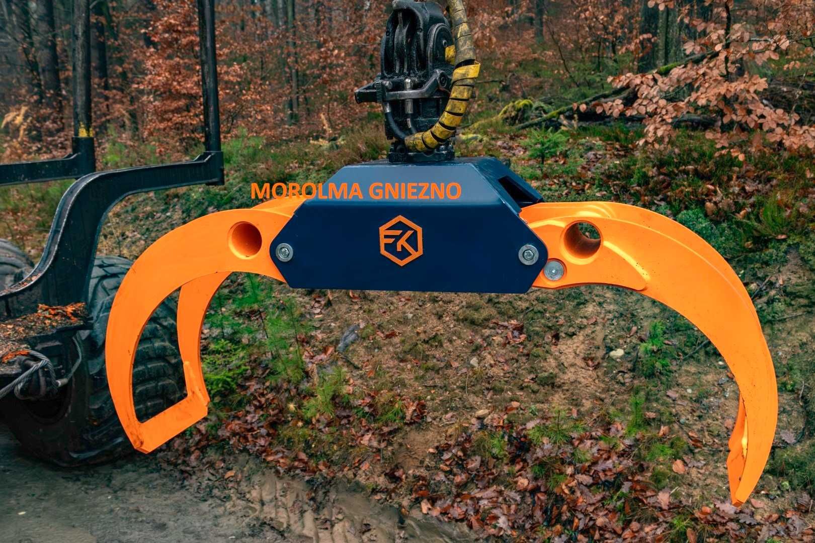 Chwytak kleszcze do drewna bali R27 34 49 FK MACHINERY przyczepa leśna
