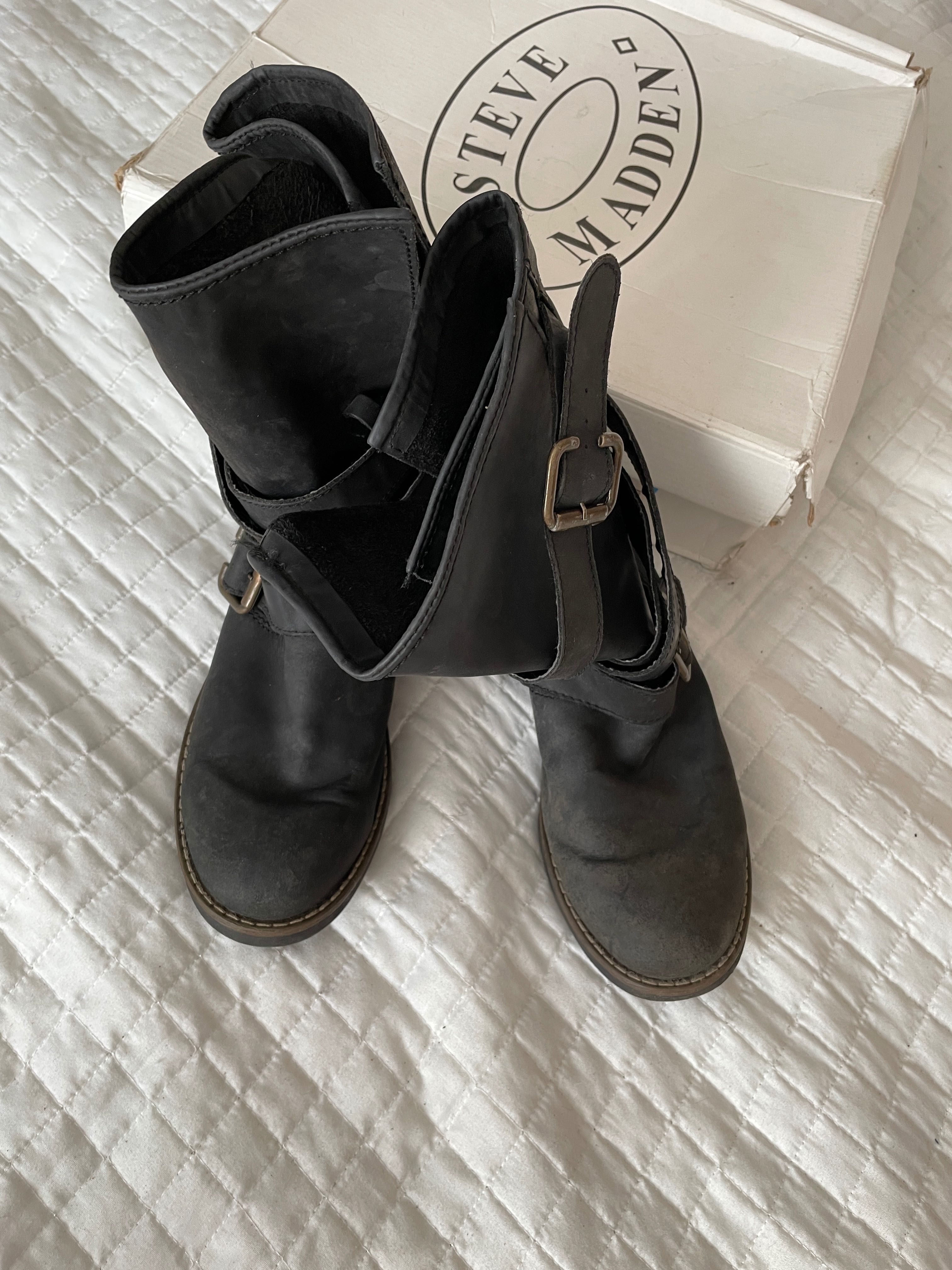 Steve Madden damskie bikery skóra naturalna 8,5 39 25,5 cm
