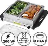 Wielofunkcyjny podgrzewacz do potraw, 200 W. 2x2,5l