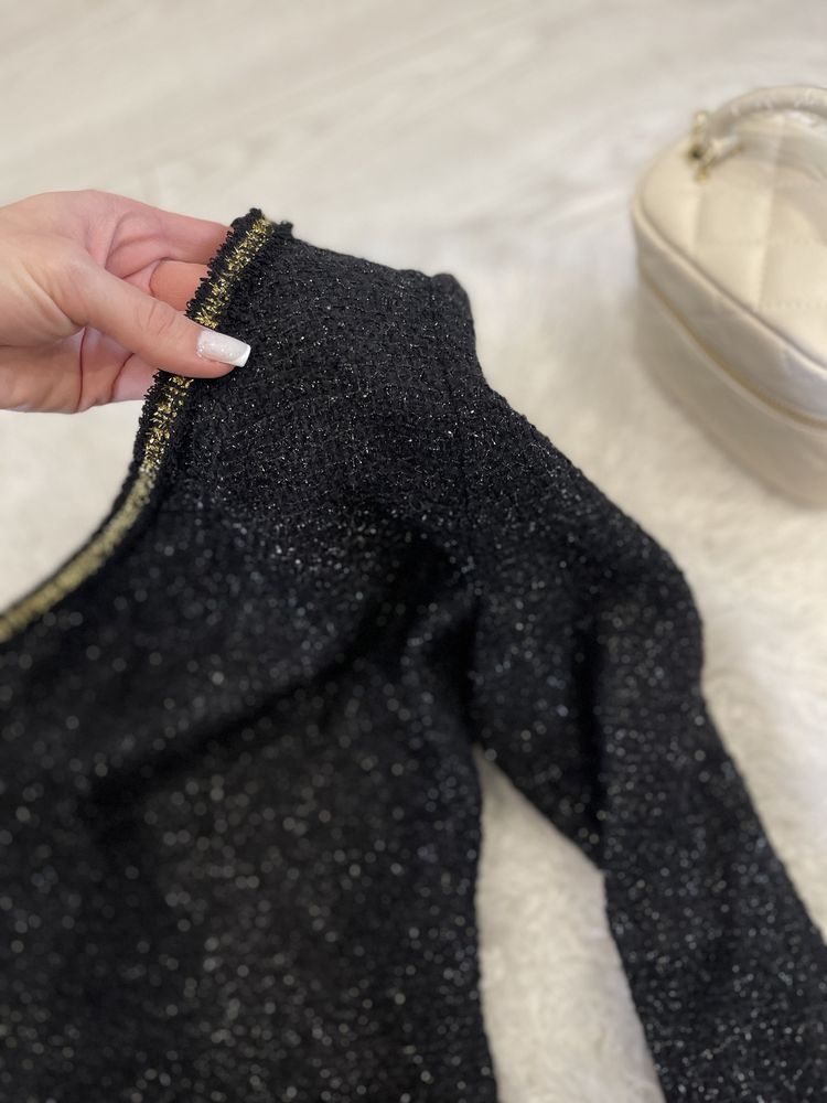 Zara твідова сукня на одне плече