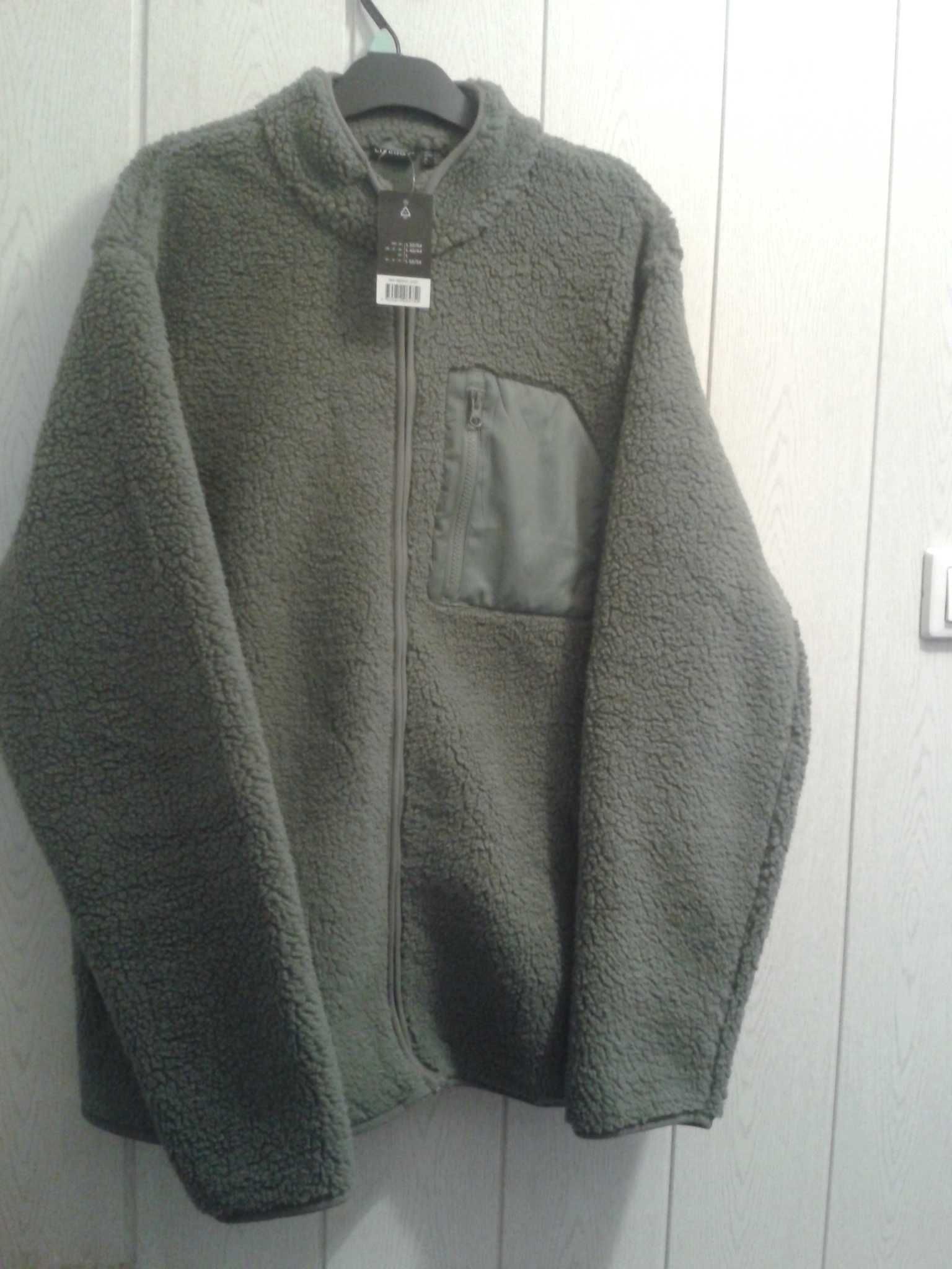Bluza męska POLAR SHERPA gruba ciepła miękka na zamek z kieszeniami L