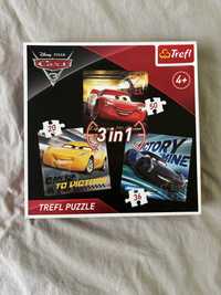 Trefl Disney puzzle 3w1 cars samochody zygzak McQueen