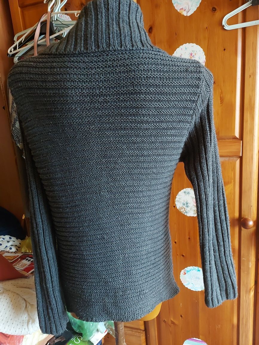Sweter z golfem gruby damski rozmiar XL firma Bawera Styl