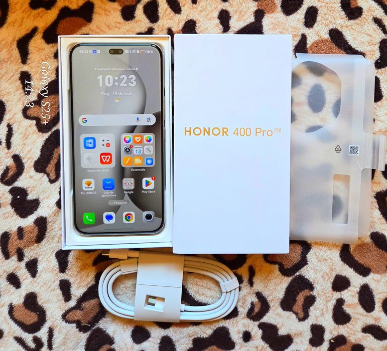 Honor 400 pro usado como novo 512Gb caixa e cabo de carregamento,
