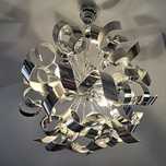 Lampa do salonu sypialni srebrne wstążki glamour