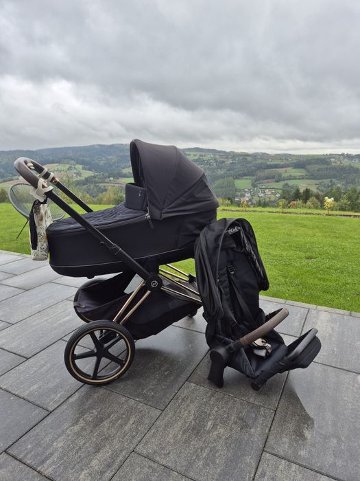 Cybex priam 3.0 Rose Gold używany czarny