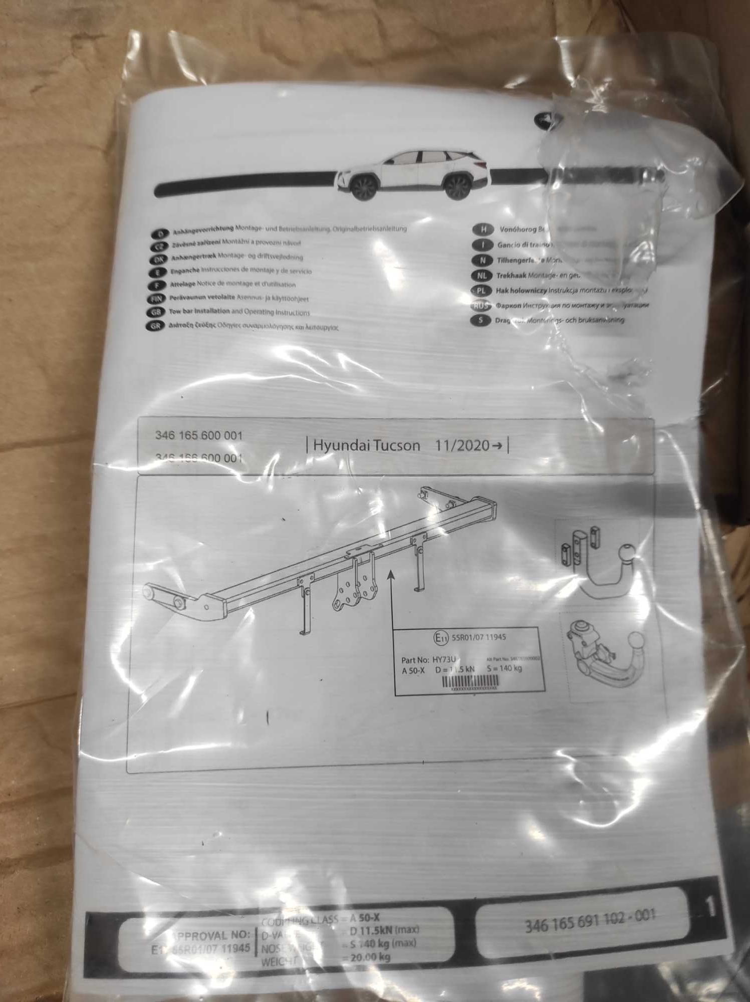 Oryginalny Nowy oryginalny Hak holowniczy Hyundai Tucson 20-