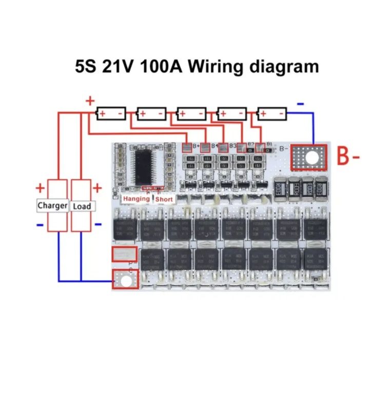 BMS 3S, 4S, 5S плата зарядки з балансировкою