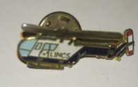 коллекционный старый значок вертолет металл lincs Британия пин